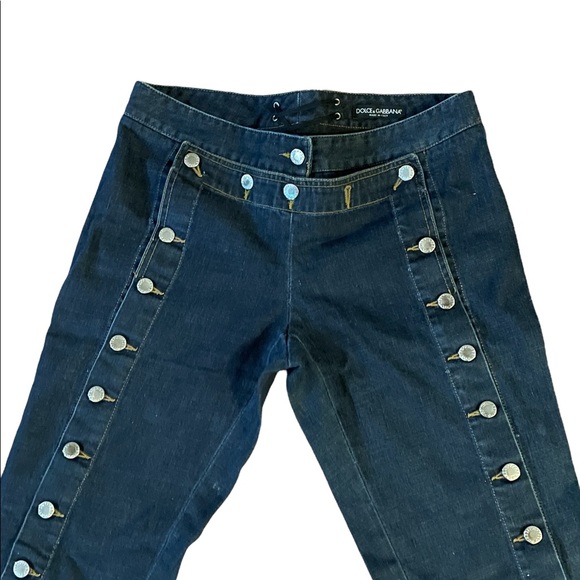 Vintage Dolce & Gabbana Bondage Button Jeans - Picture 2 of 11